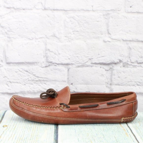 L.L. Bean Other - *LL Bean Brown Leather Slip On Moccasins Handsewn Slippers Size 11 Inches
